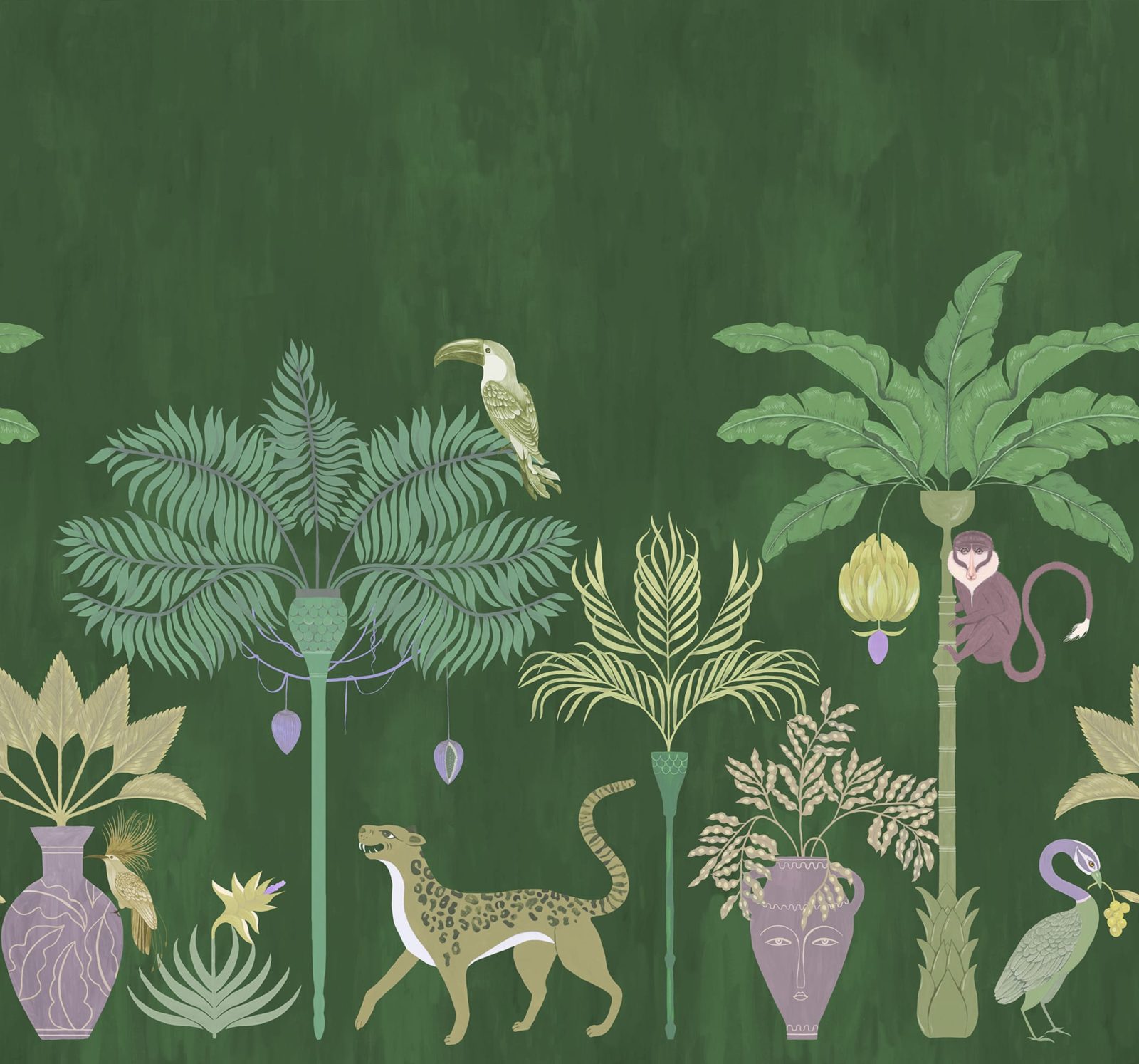 Savanna Chic, Green, Rebel Walls