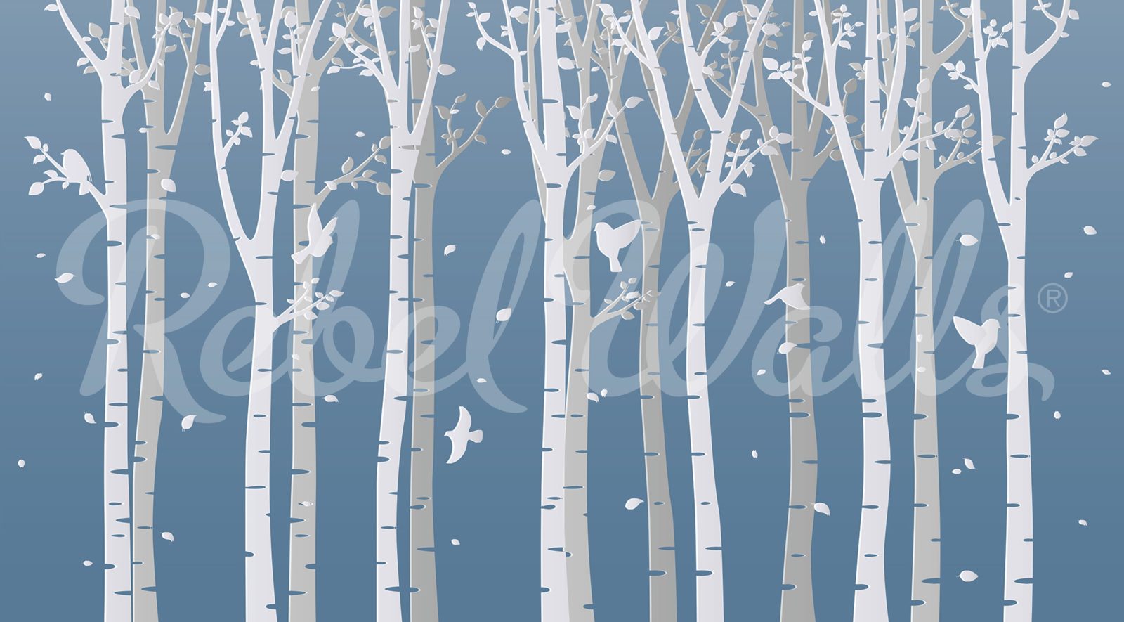 Forest Birds, Blue, Rebel Walls