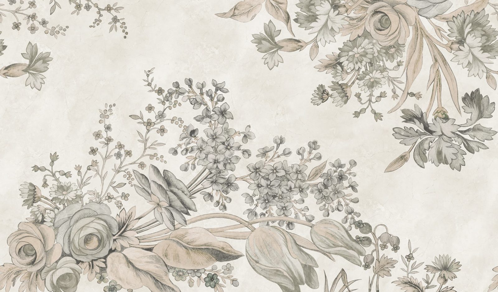 Bold Floral, Beige, Rebel Walls