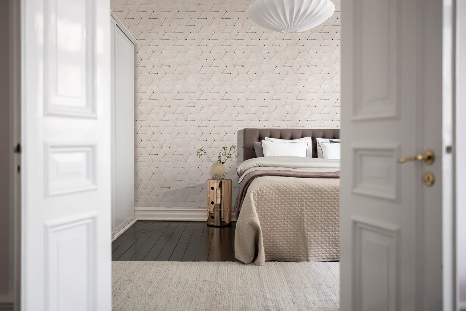 Birch Bark Braids, White, repetitiv, Rebel Walls 5