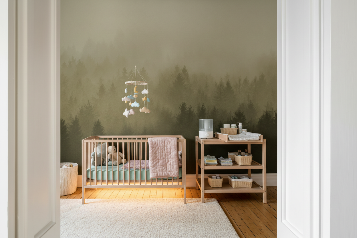 Cloudy Forest, Brown, Rebel Walls 5