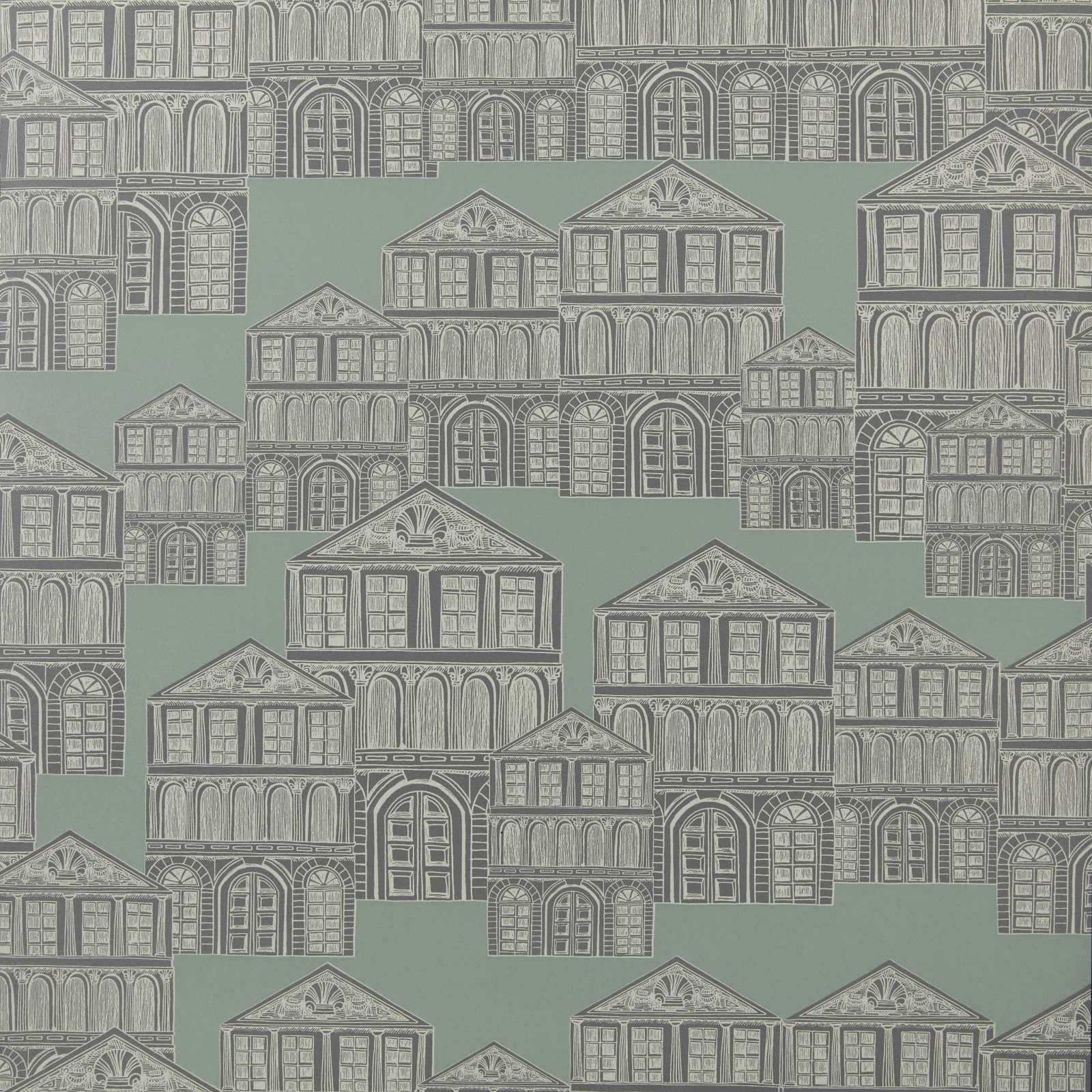Maison, Neo Mint Green Luxury Patterned, 1838 Wallcoverings, 5.3mp / rola