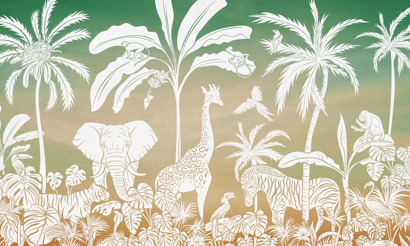 Monochrome Jungle - Green Sky, Kikki Belle