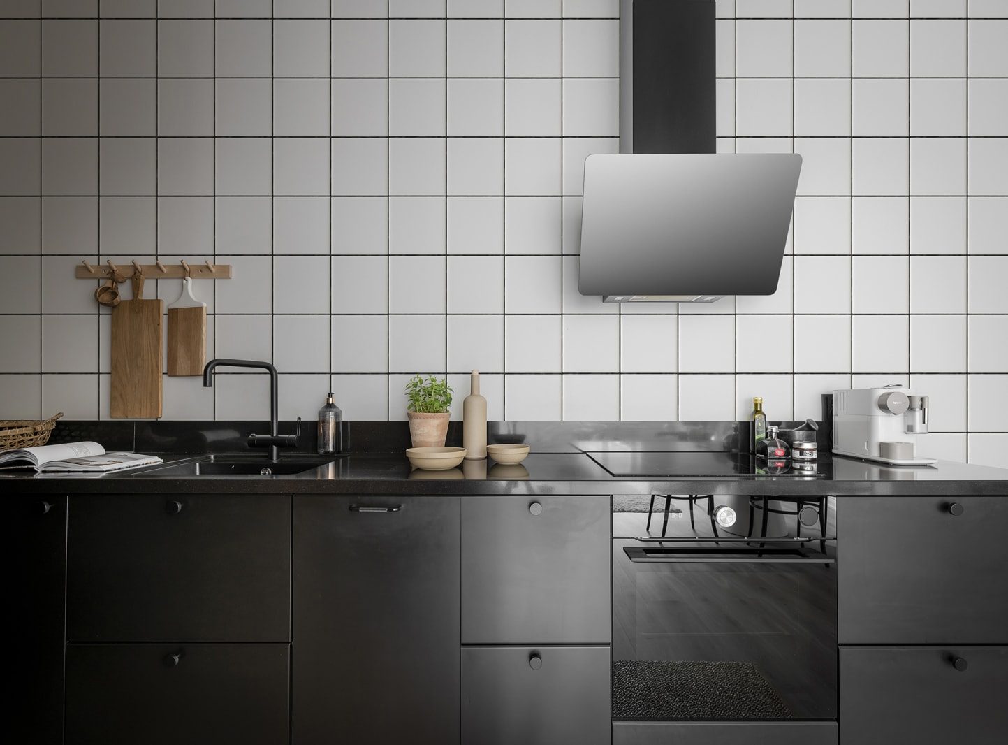 personalizabil Square Tiles, Clean White, Rebel Walls, 5 mp / rola 2