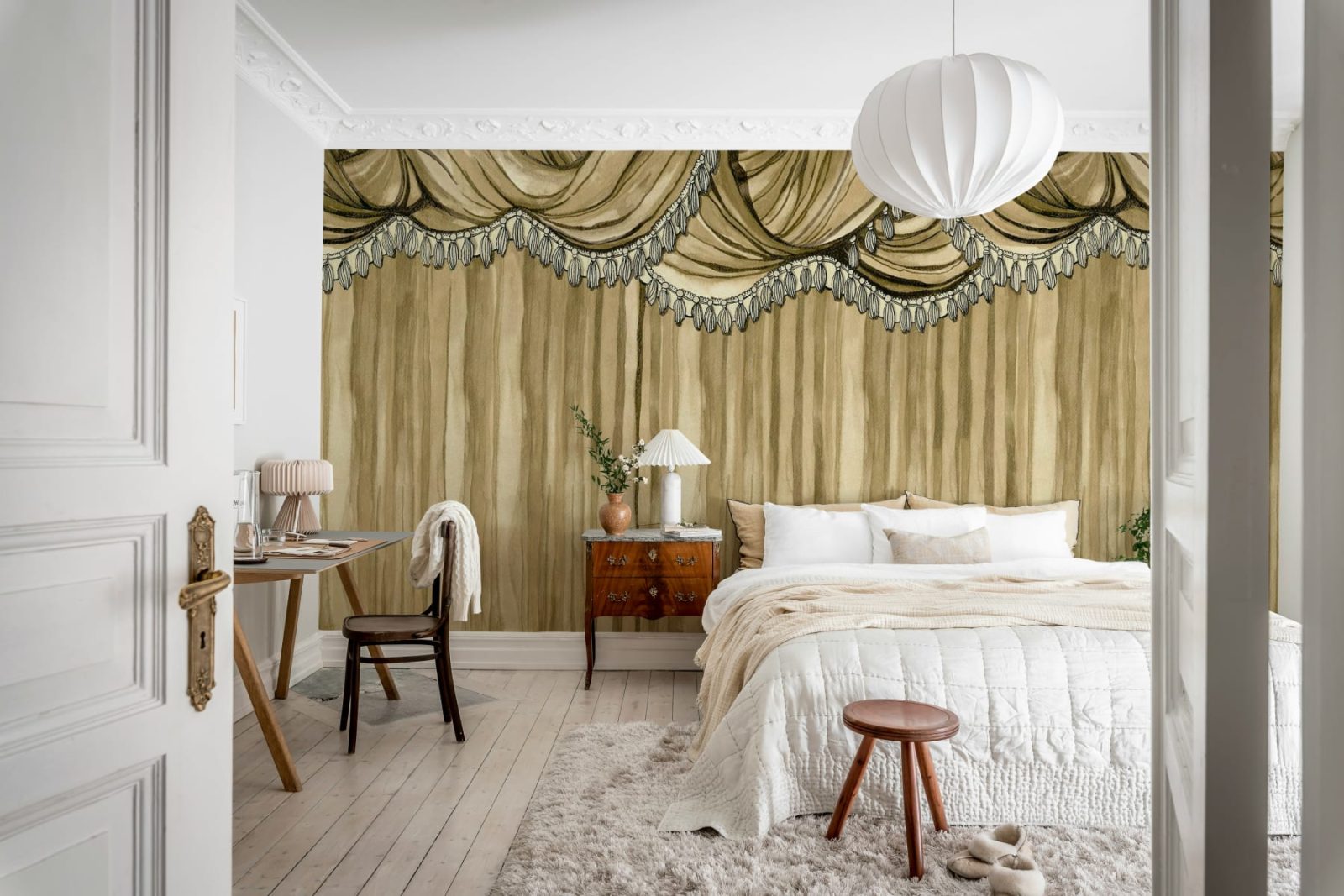 Behind the Curtains, Beige, Rebel Walls 3