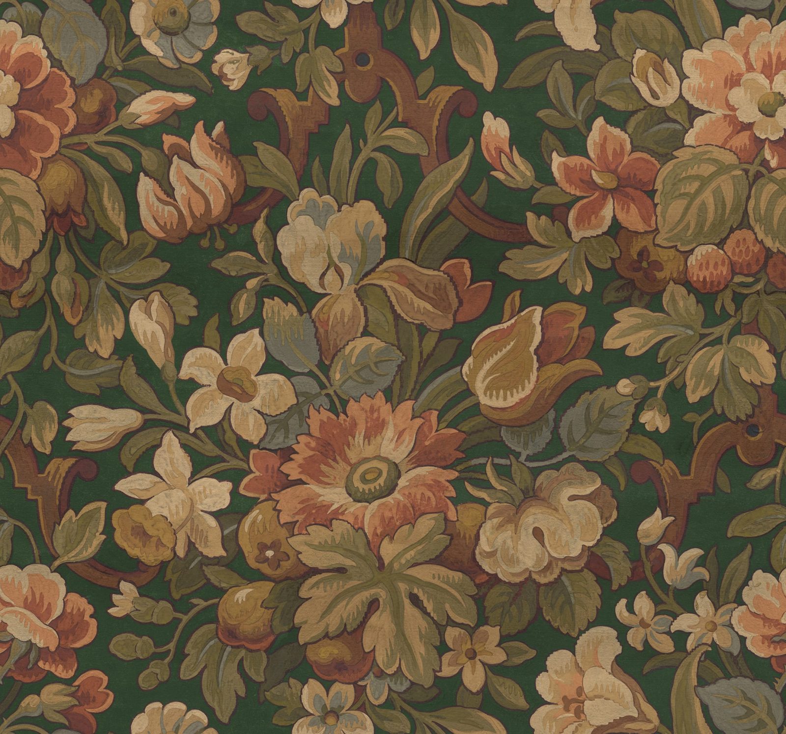Vintage Flora, Green, Rebel Walls