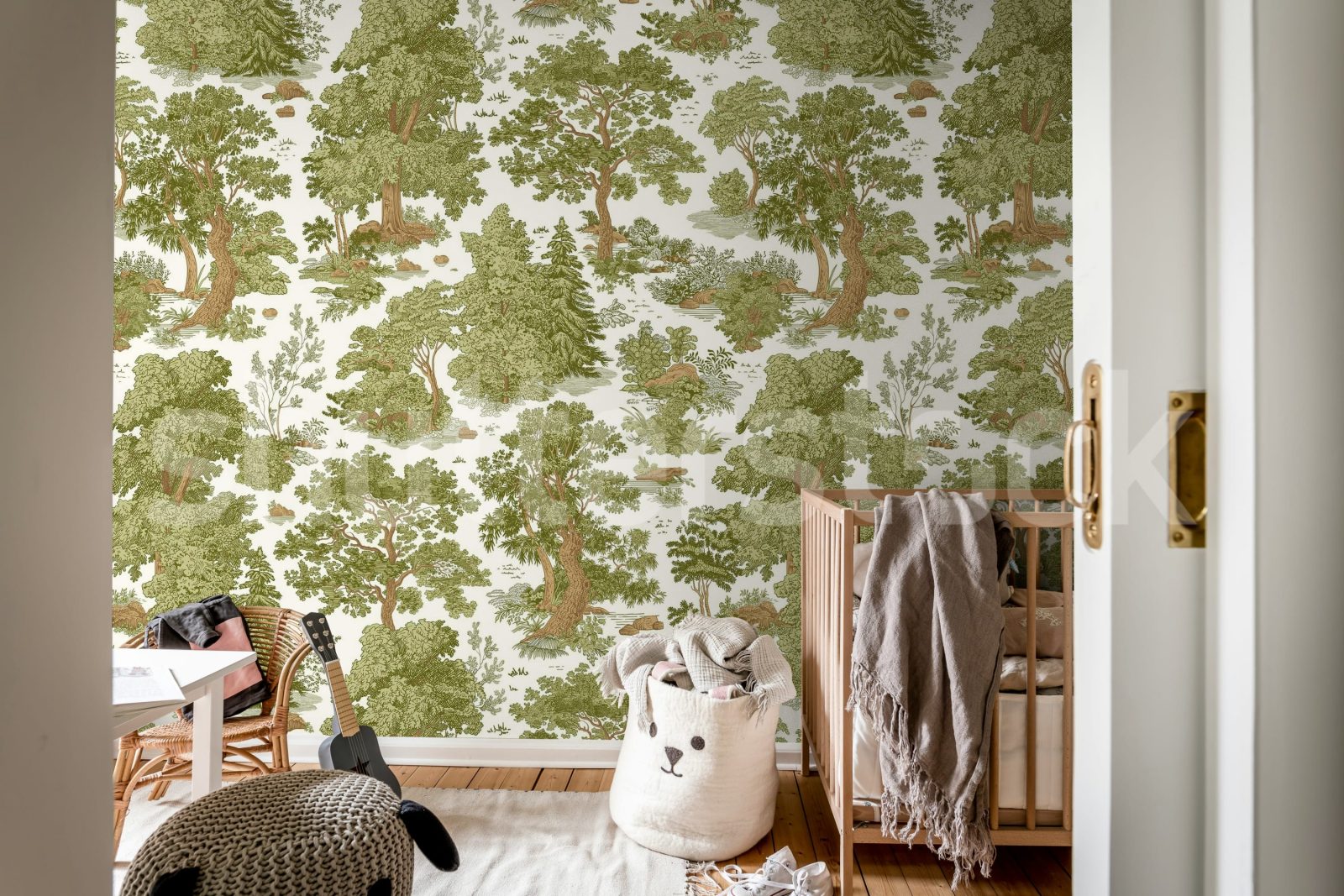 Woodland Toile, Light Green, Rebel Walls 3