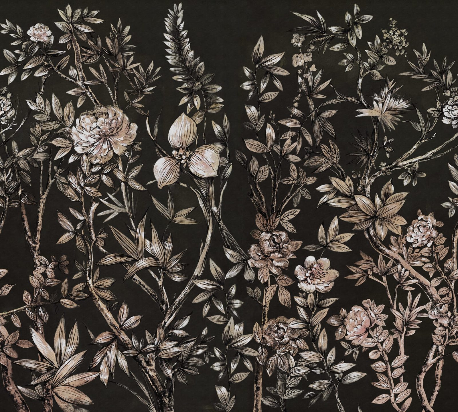 Silk Floral, Midnight, Rebel Walls