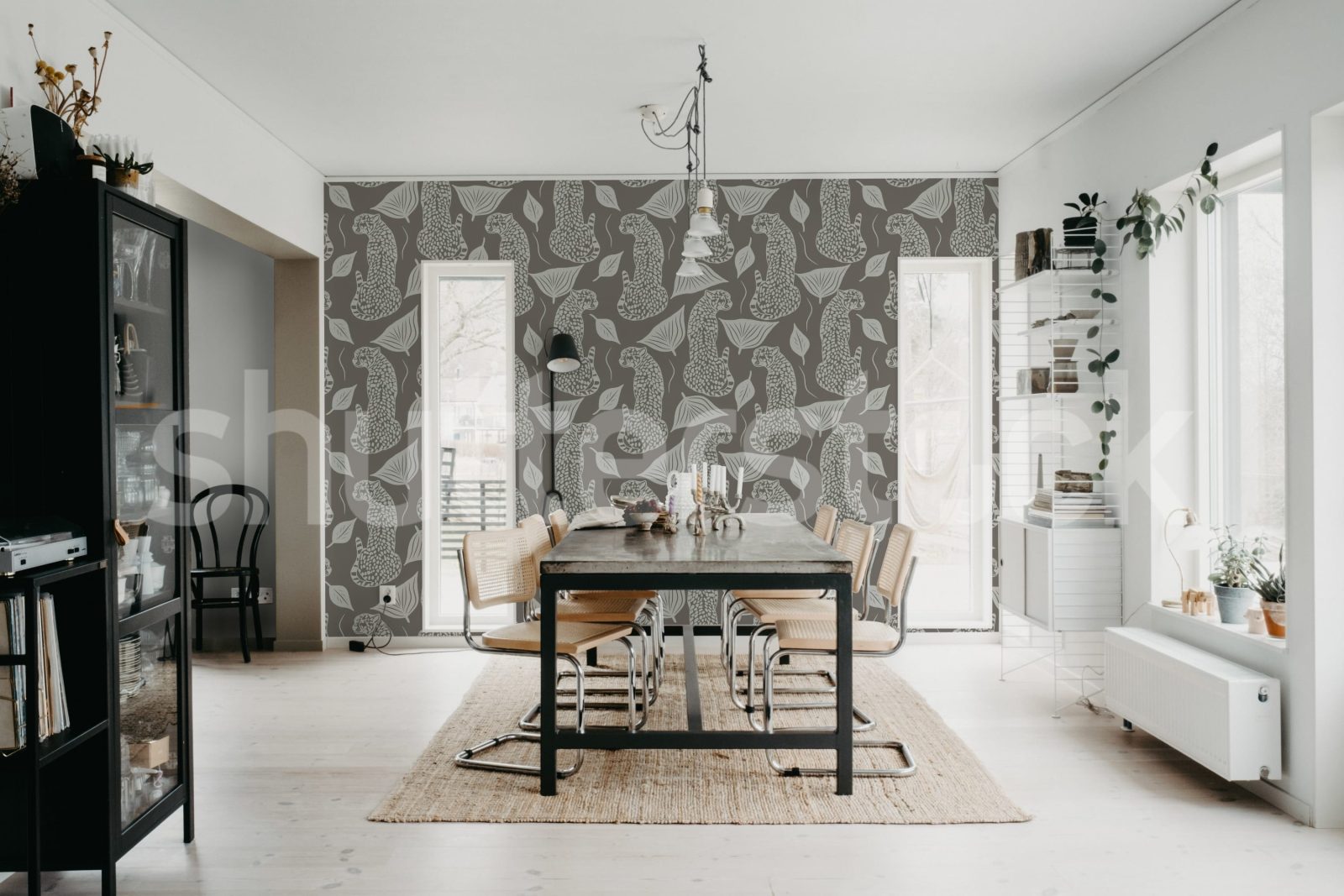 Whimsy Leopard, Gray, Rebel Walls 3
