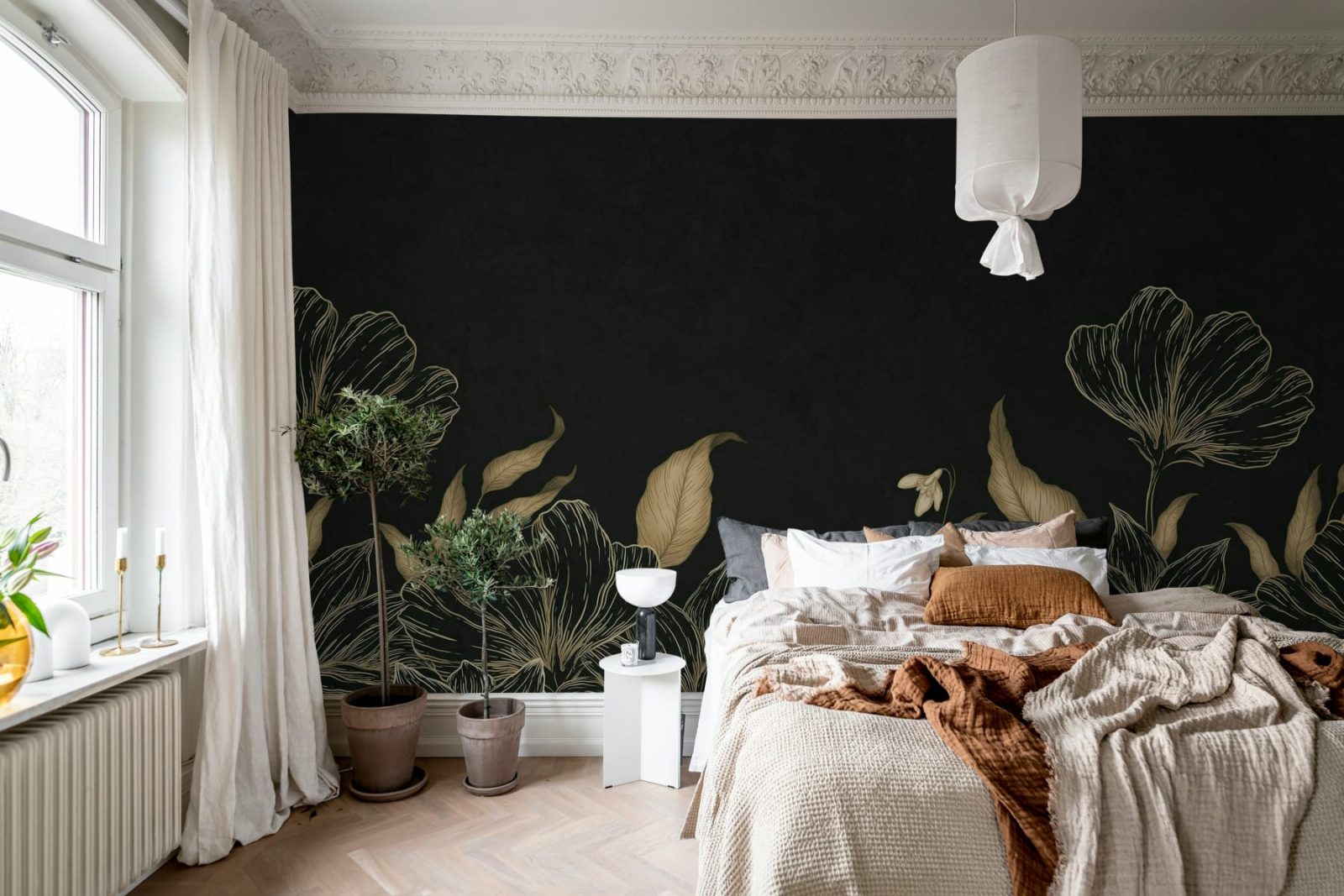 Floral Fantasy, Black, Rebel Walls 3