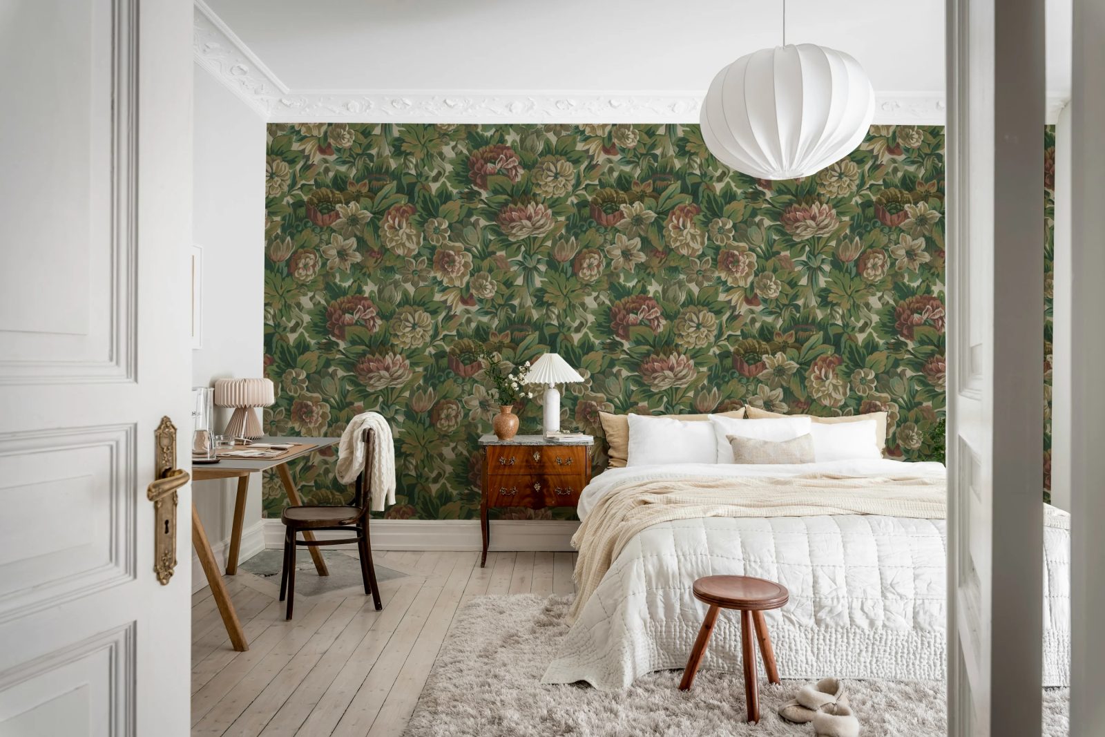 Heritage Floral, Red, Rebel Walls 3