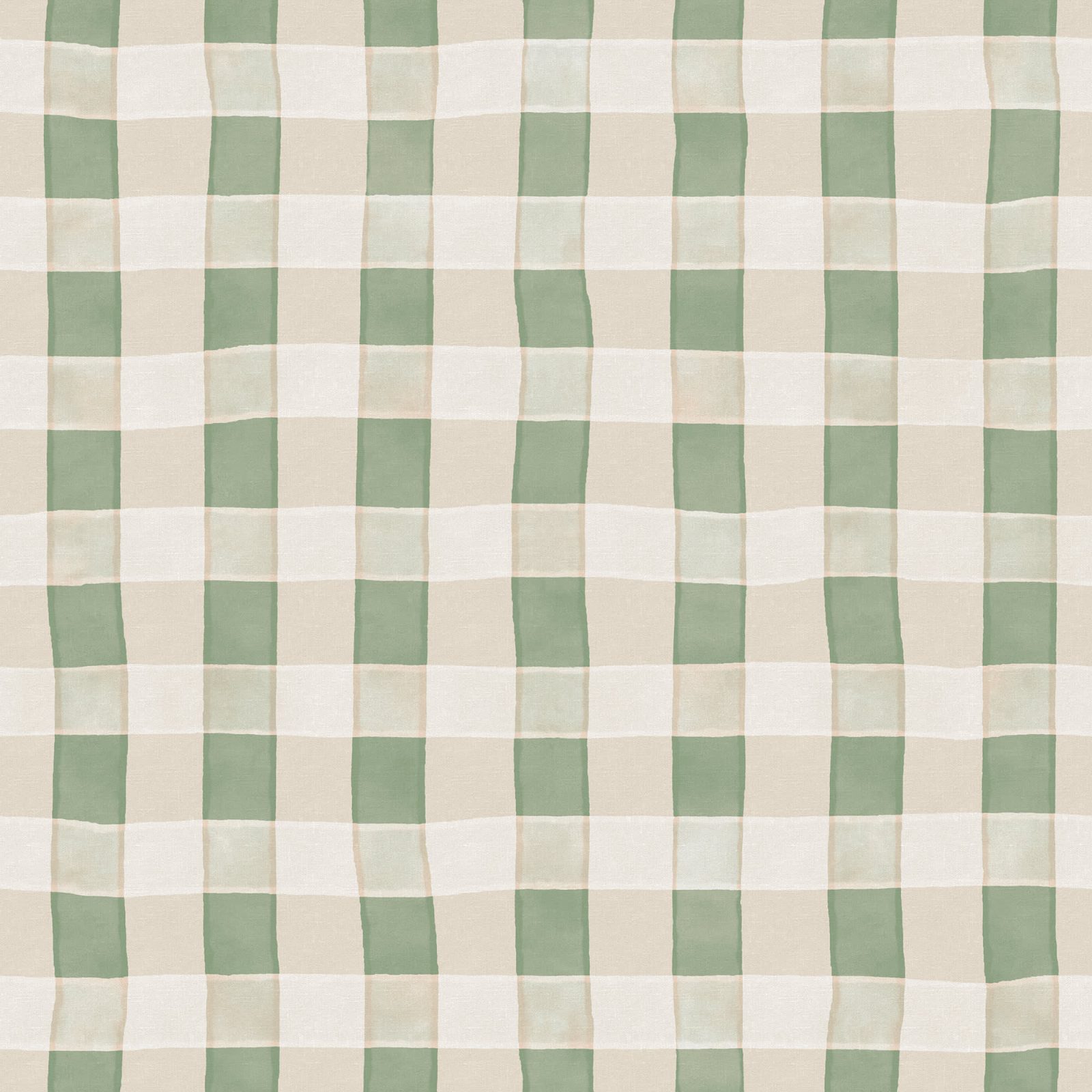 Gingham, Light Green, Rebel Walls