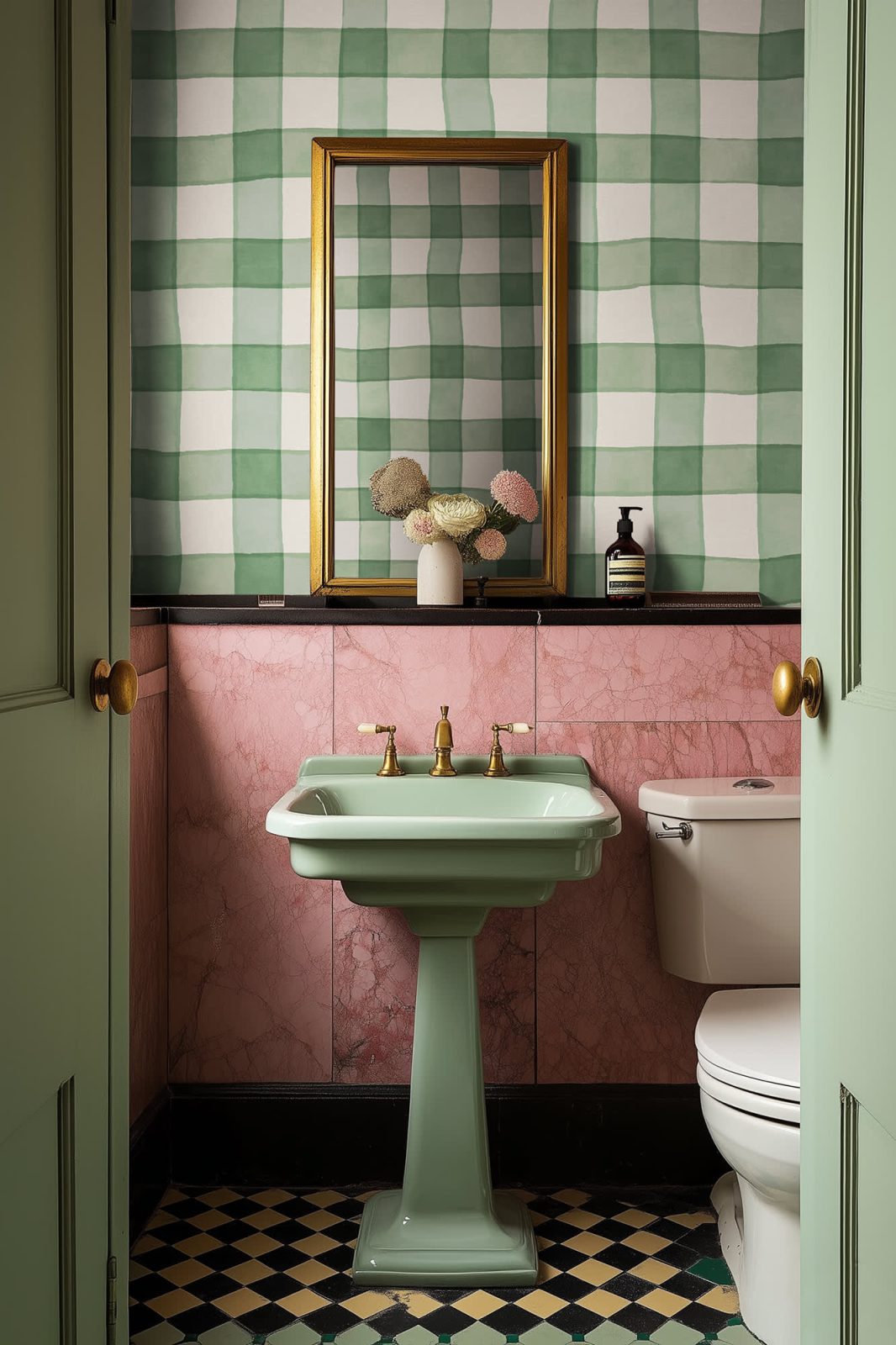 Gingham, Green, Rebel Walls 3