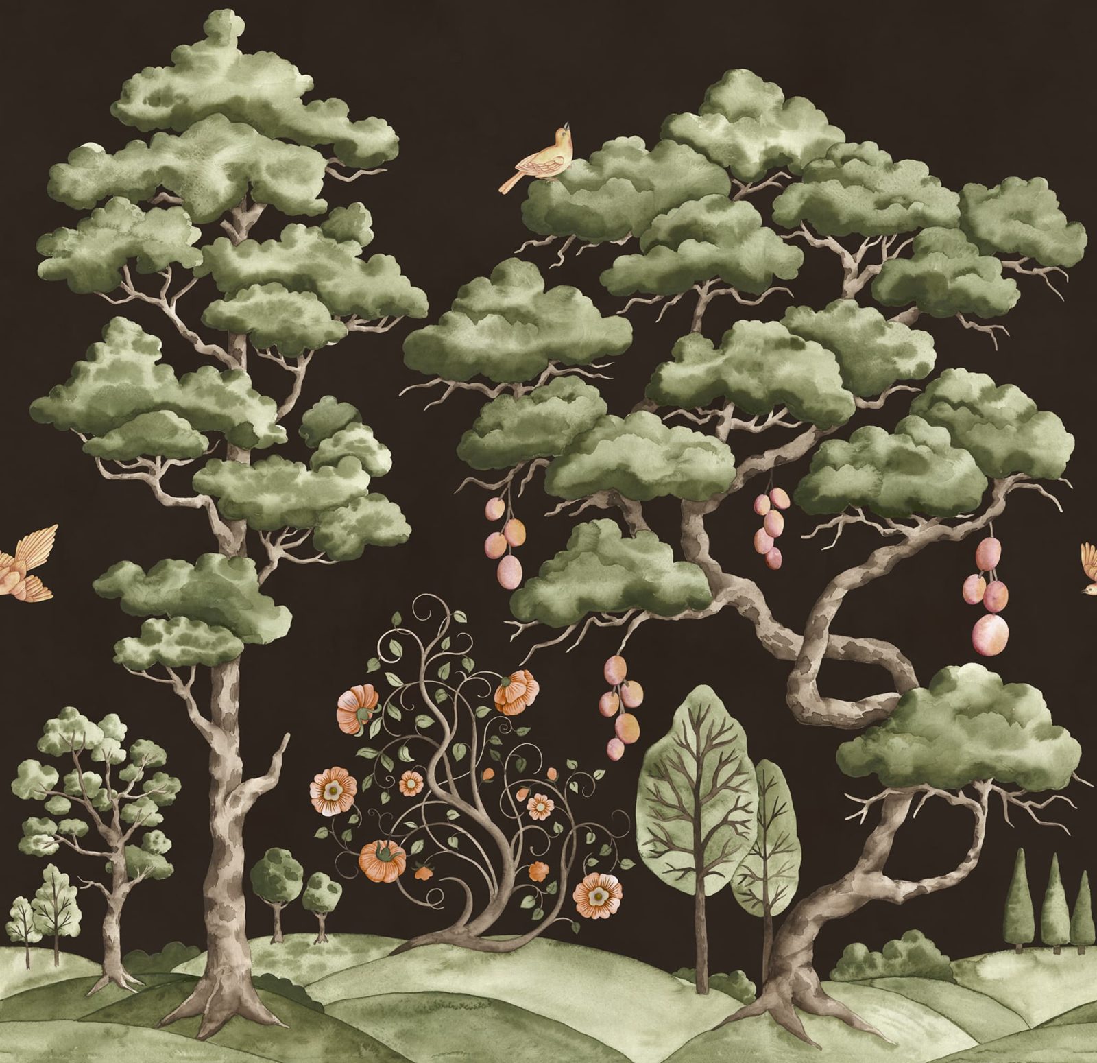 Forest Poem, Black, Rebel Walls