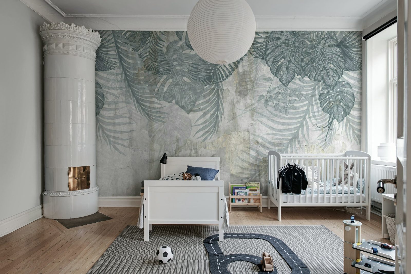 Monstera Wall, Blue, Rebel Walls 3