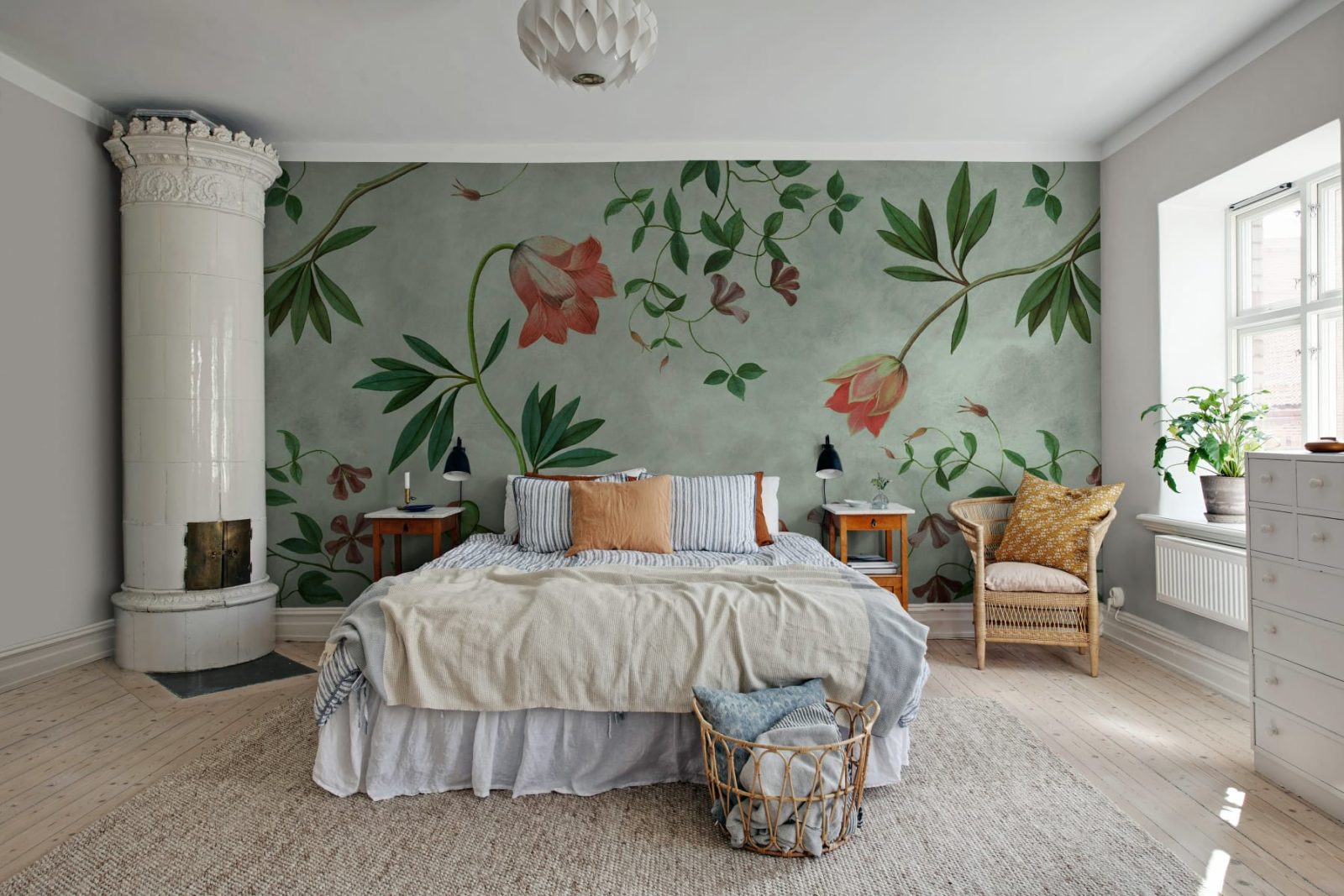 Romantic Garden, Sky Blue, Rebel Walls 3