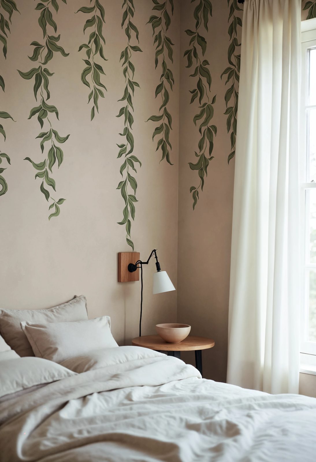 Hanging Leaves, Beige, Rebel Walls 2