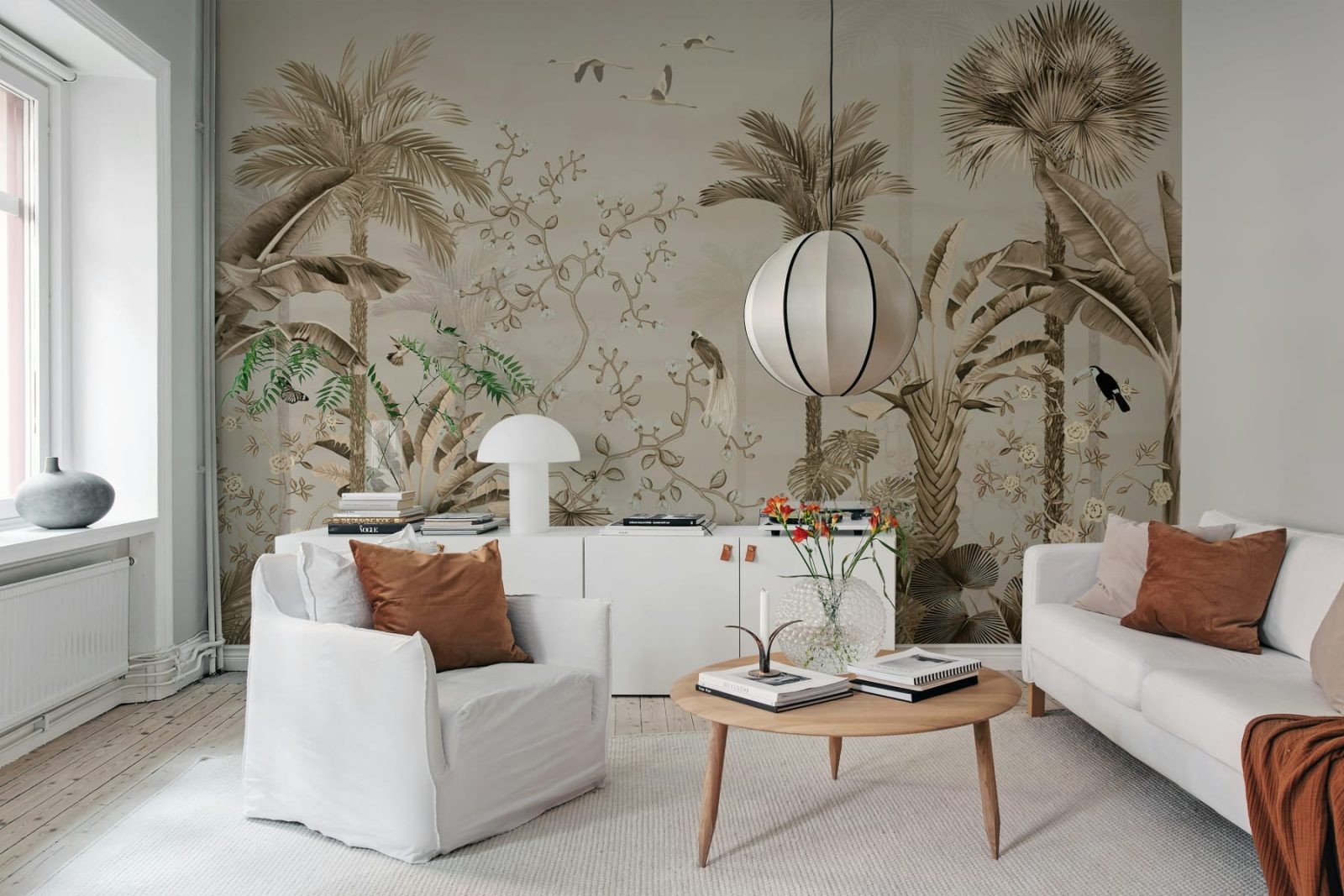 Magnolia Jungle, Beige, Rebel Walls 2