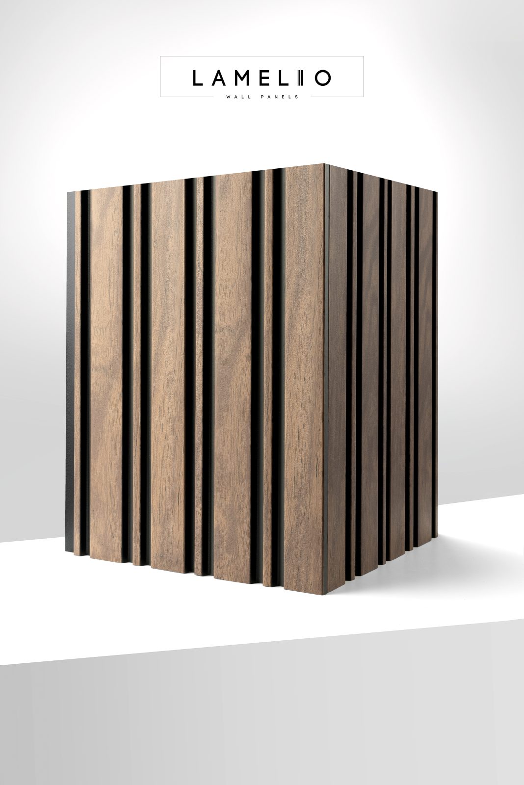 Riflaj decorativ 3D Milo, Walnut, 270x11.6cm, Lamelio 4