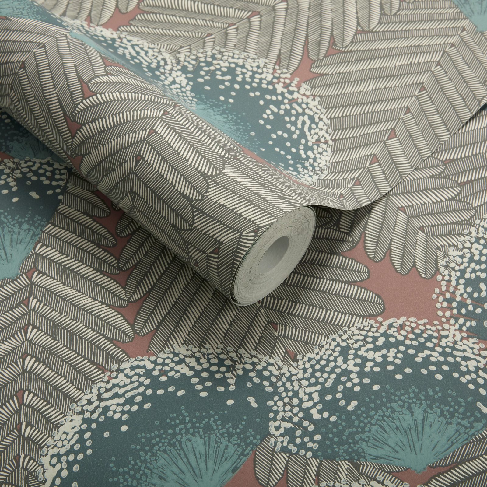 Clarice, Cantaloupe Green Luxury Art Deco, 1838 Wallcoverings, 5.3mp / rola 3