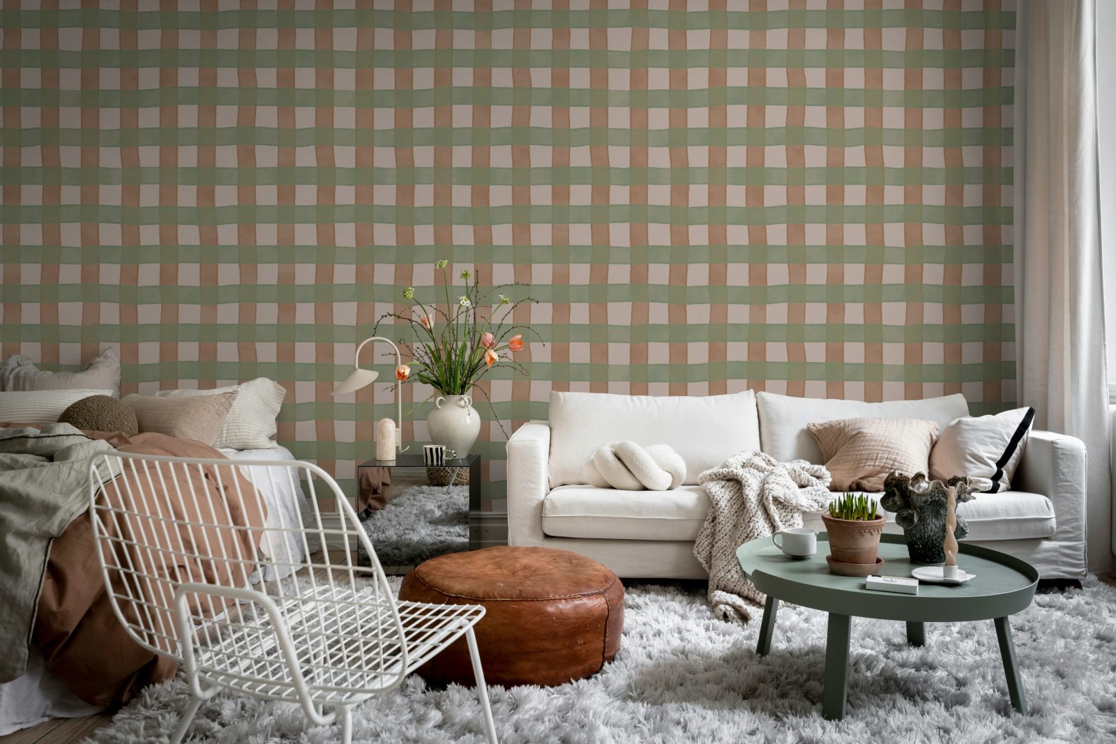Gingham, Pink, Rebel Walls 3