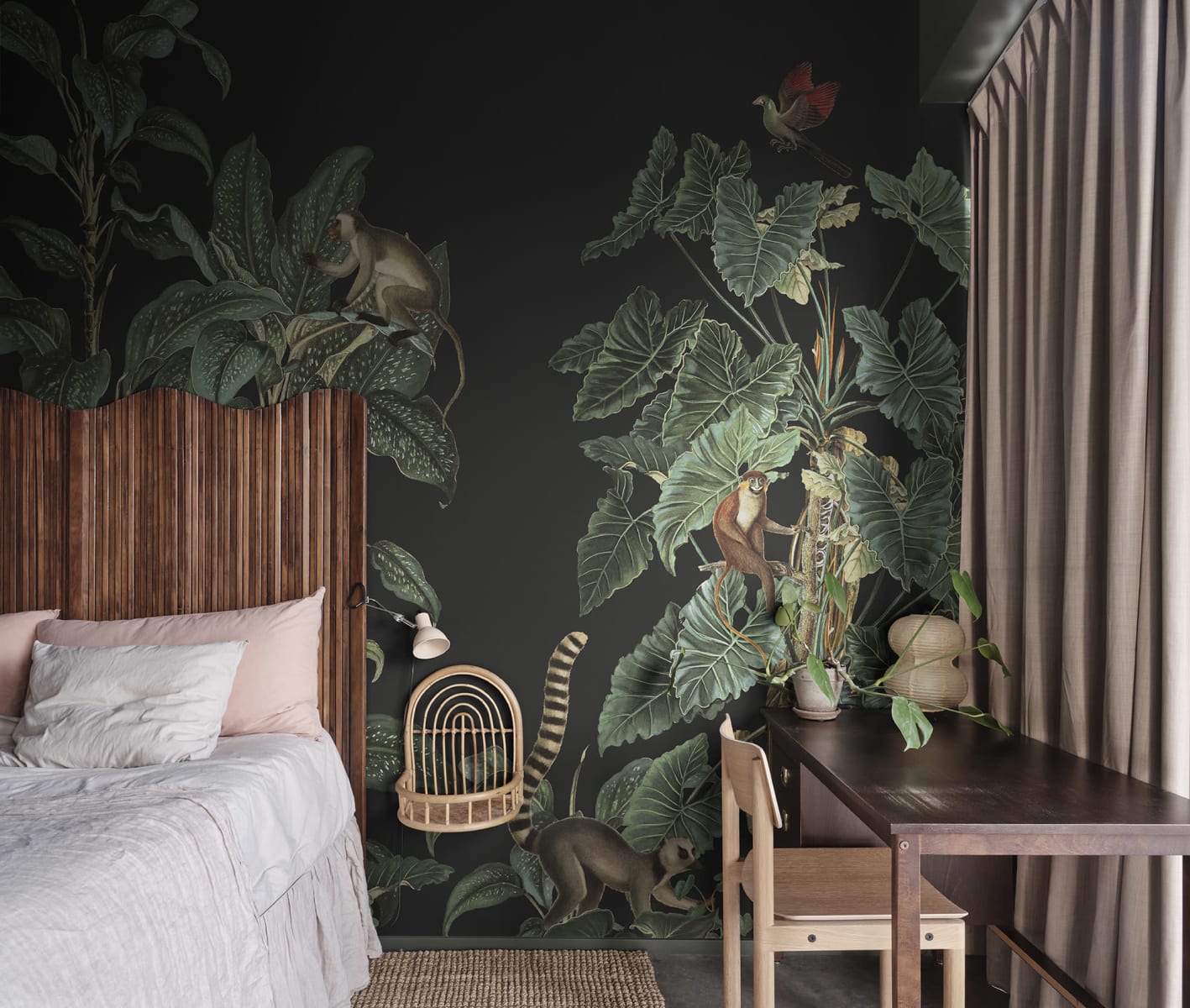 Wildlife Stroll, Black, Rebel Walls 3