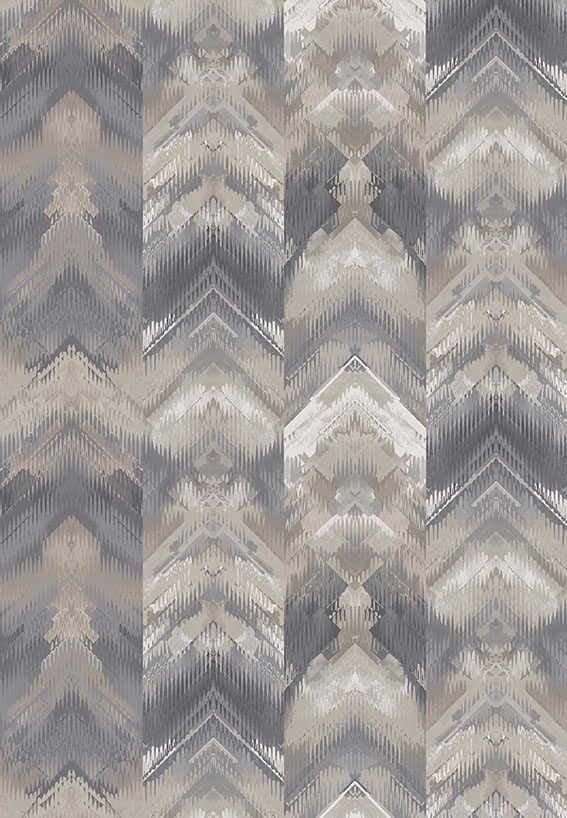 Reflections, Pewter Silver Luxury Geometric, 1838 Wallcoverings, 6.5mp / rola