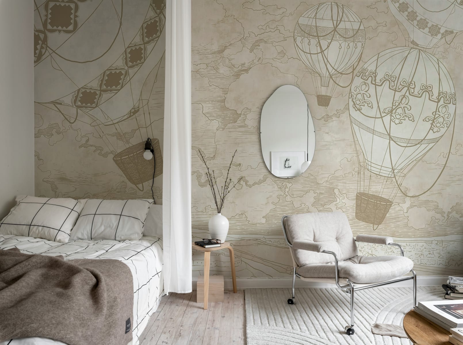 Balloon Travelers, Beige, Rebel Walls 3