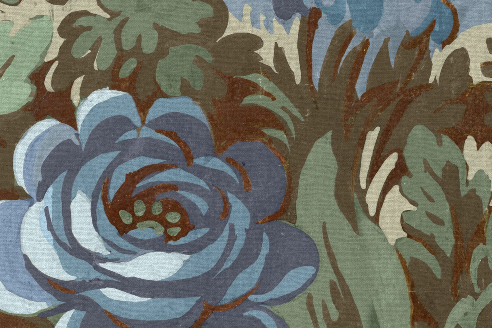 Botanical Manor, Blue, Rebel Walls 4