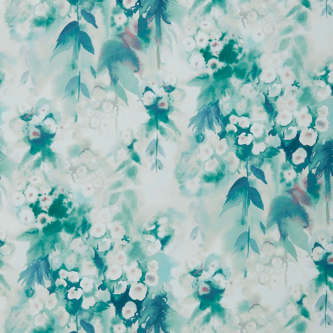 Cascade, Clover Green Luxury Floral, 1838 Wallcoverings, 5.3mp / rola