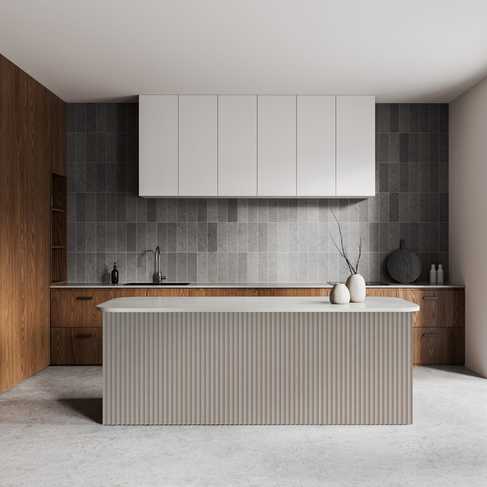 Riflaj decorativ Gresso, Stone Grey, 270x25cm, Lamelio 4
