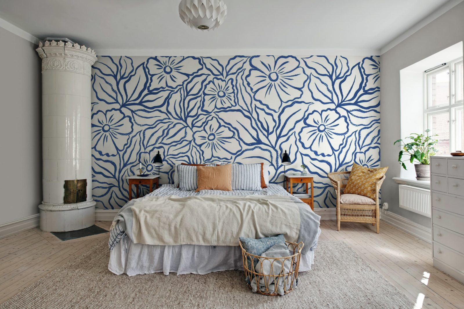 Ink Flowers, Blue, Rebel Walls 2