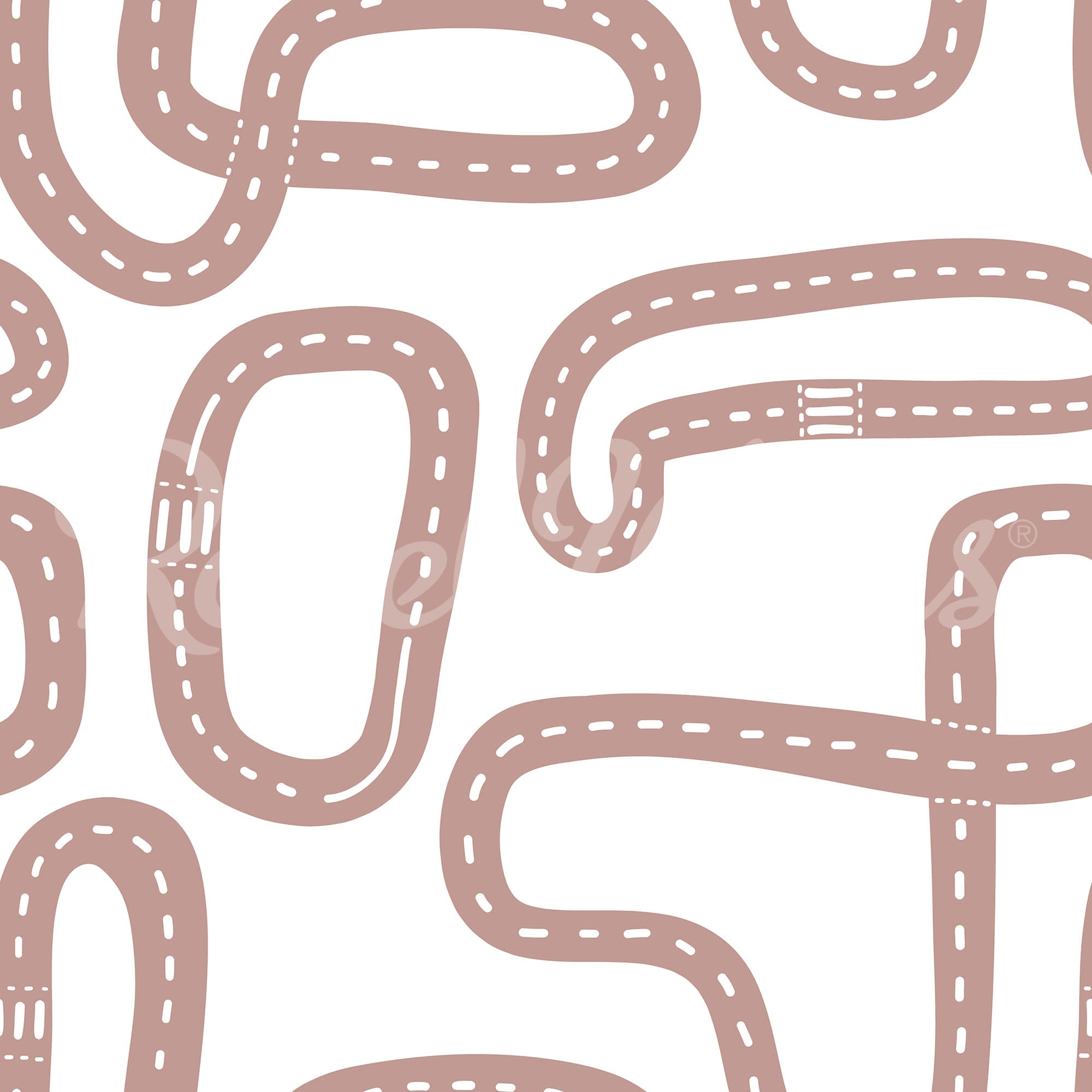 Race Track, Soft Pink, Rebel Walls