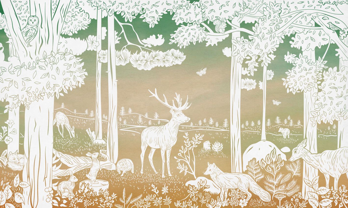 Monochrome Forest - Green Sky, Kikki Belle