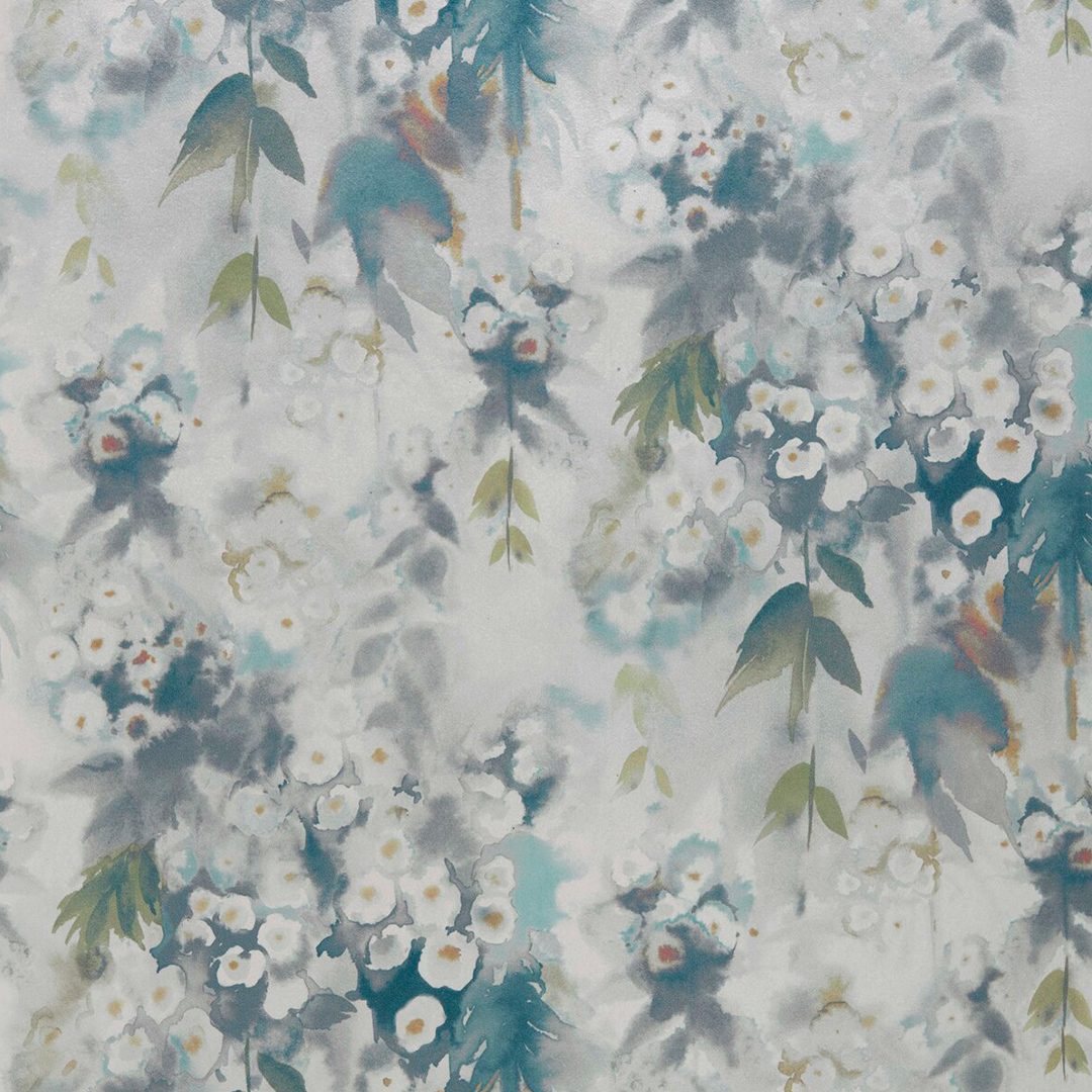 Cascade, Opal Green Luxury Floral, 1838 Wallcoverings, 5.3mp / rola
