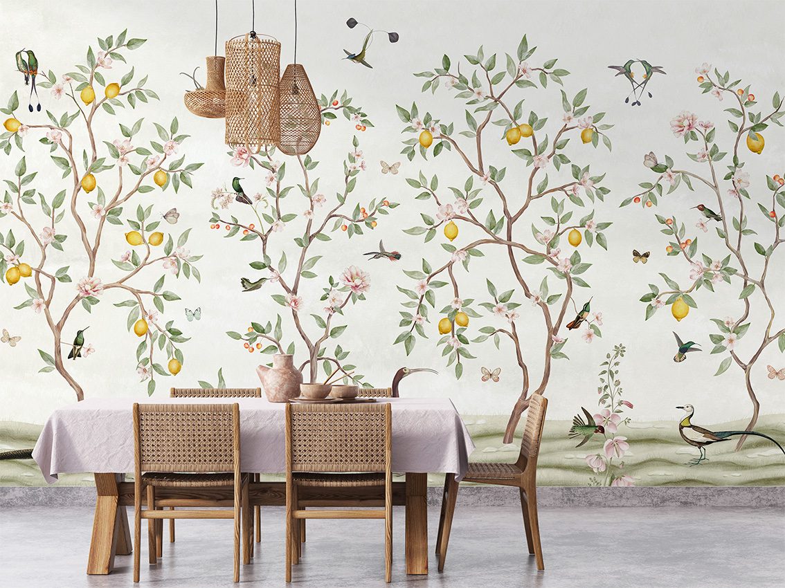 Lemon Tree Chinoiserie - White, Sir Edward 3