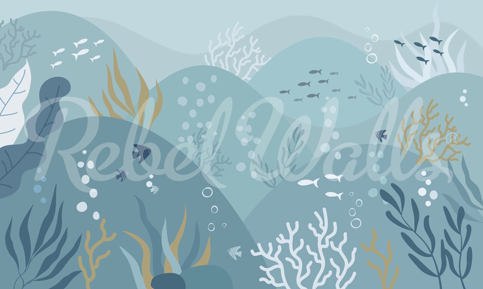Sea Landscape, Ocean Blue, Rebel Walls