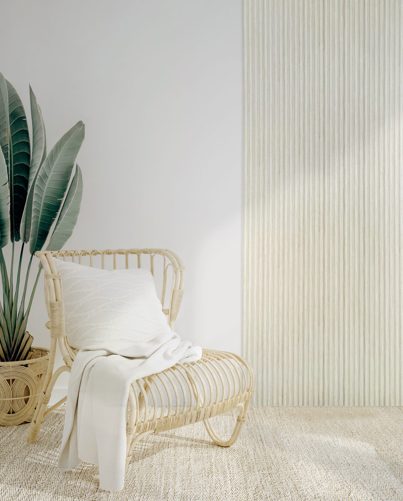 Riflaj decorativ 3D Onda, Stejar Alb, 270x11.2cm, Lamelio 5