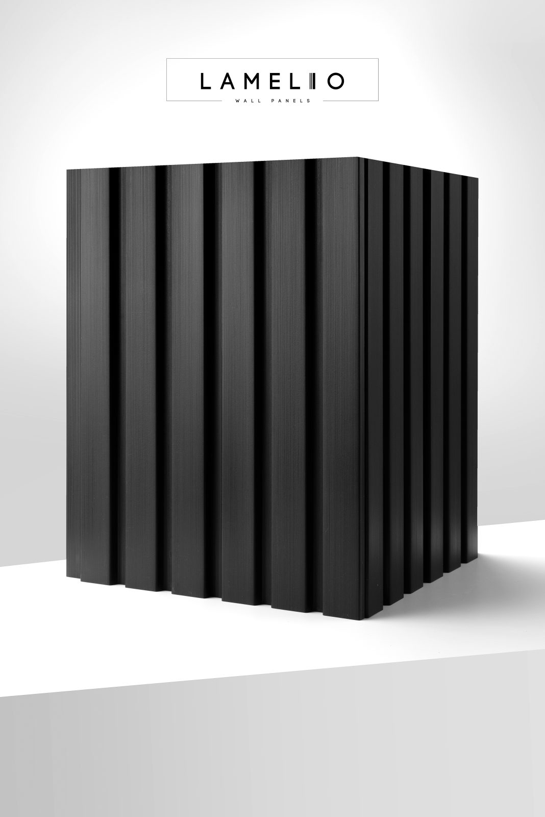 Riflaj decorativ 3D Olmo, Negru, 270x12.2cm, Lamelio 4