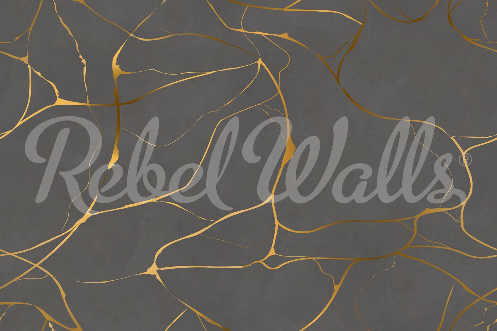 Gold Swirl, Dark Gray, Rebel Walls