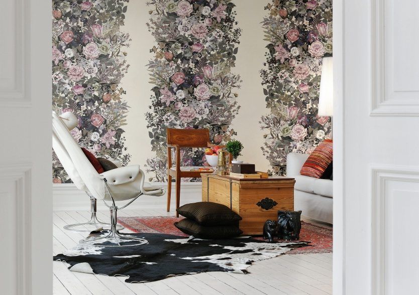 Flowerbed, Vintage, Rebel Walls 2