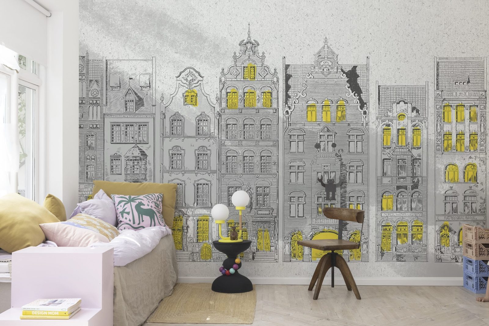 House Facades, Gray, Rebel Walls 2