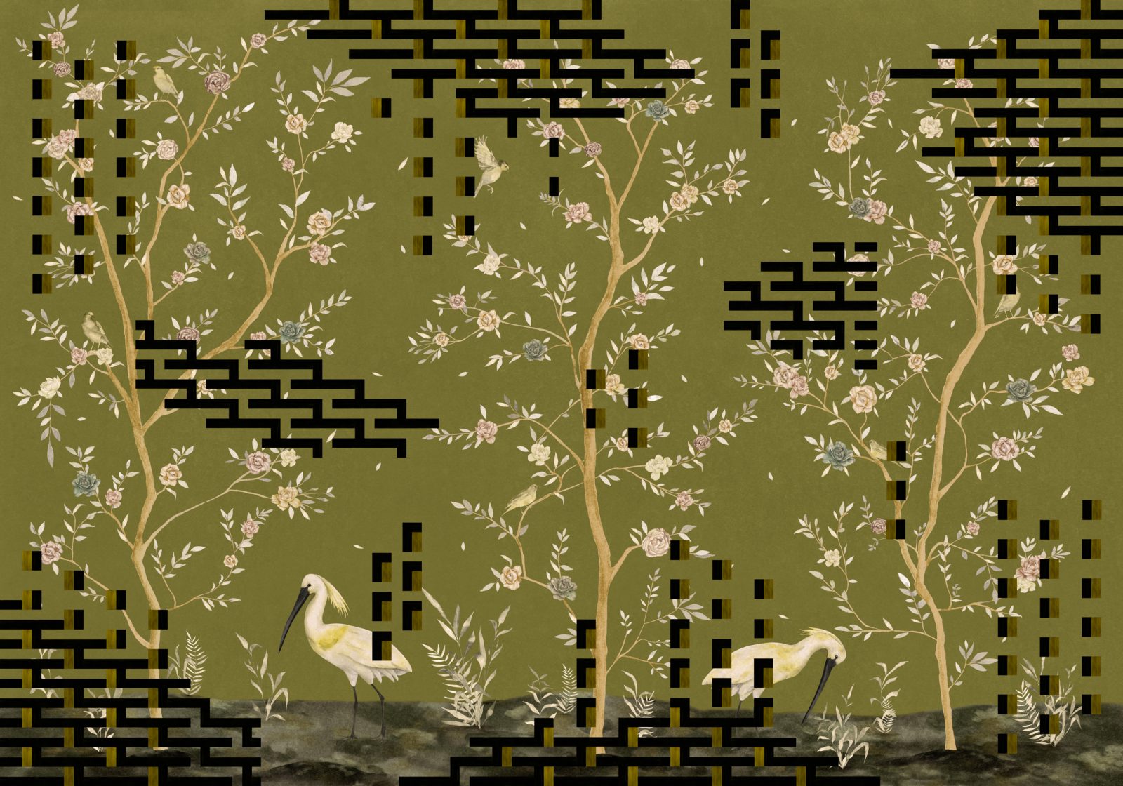 Tetris Chinoiseries, Green, TresTintas
