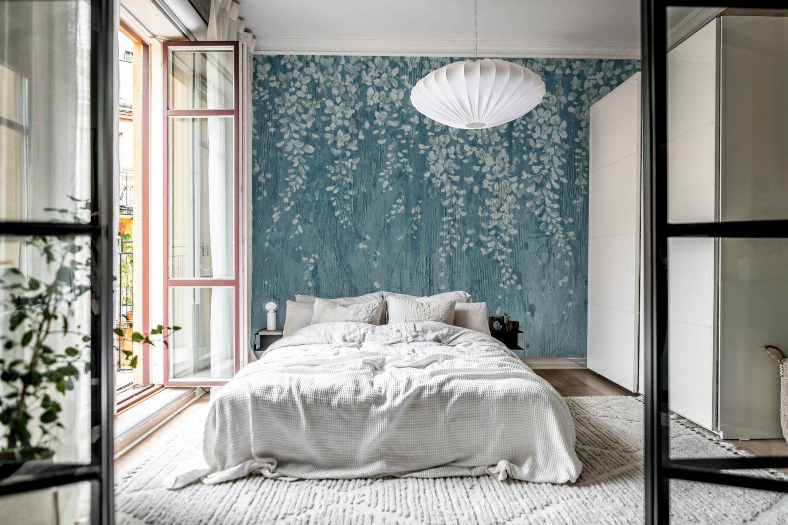 Draped Blossoms, Dark Blue, Rebel Walls 2