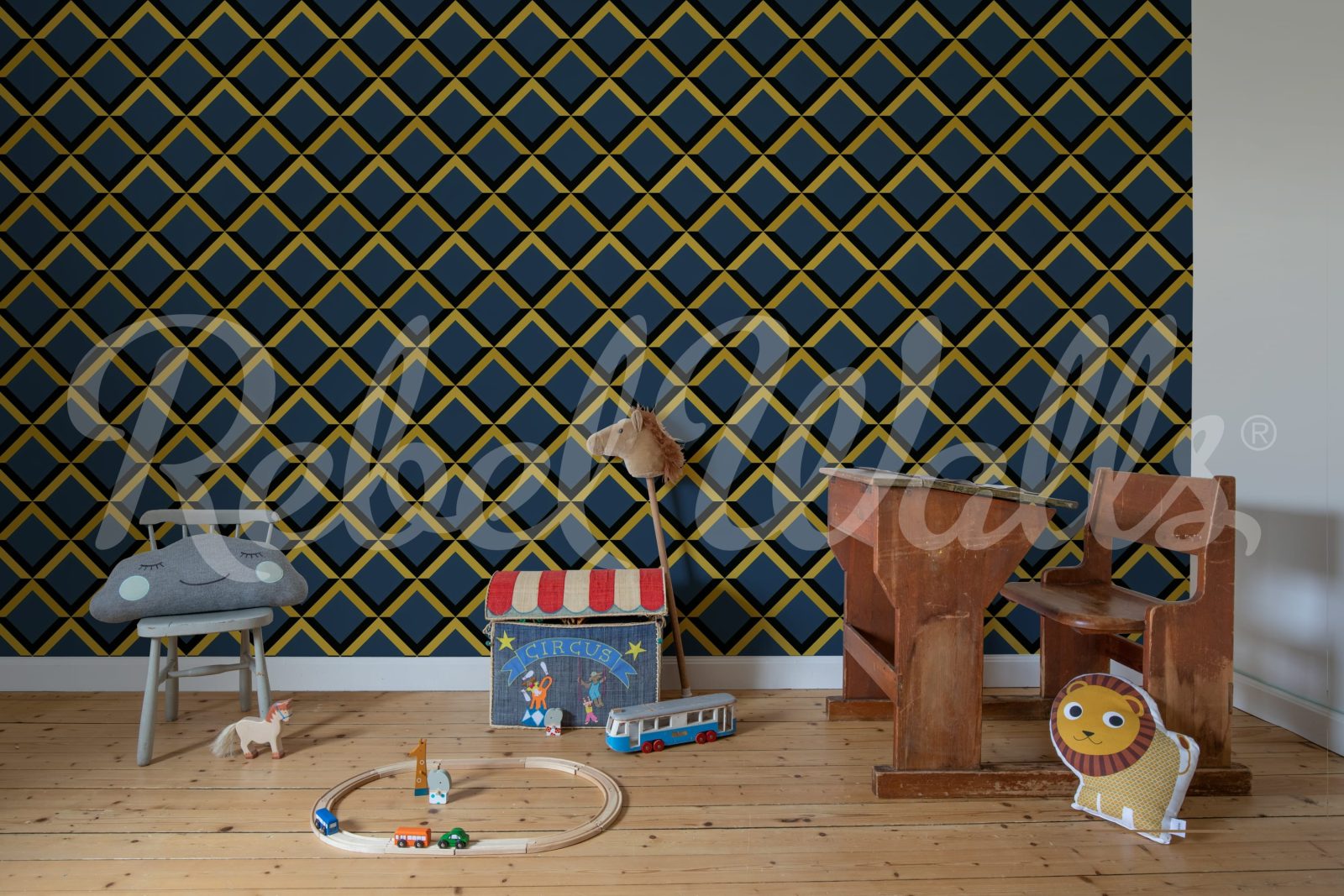 Lattice, Dark Blue, Rebel Walls 3