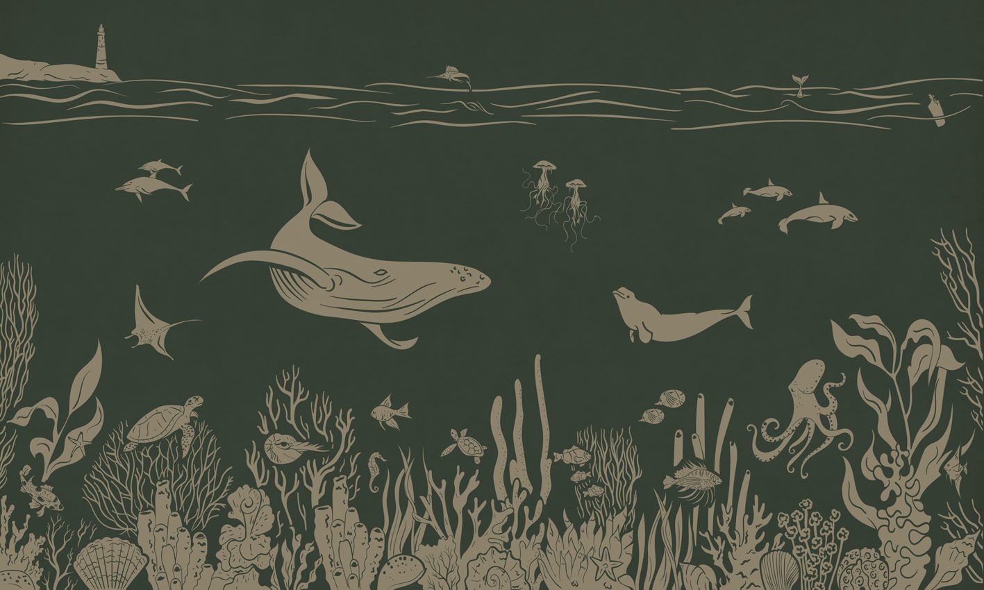 Monochrome Sea - Green Vintage, Kikki Belle
