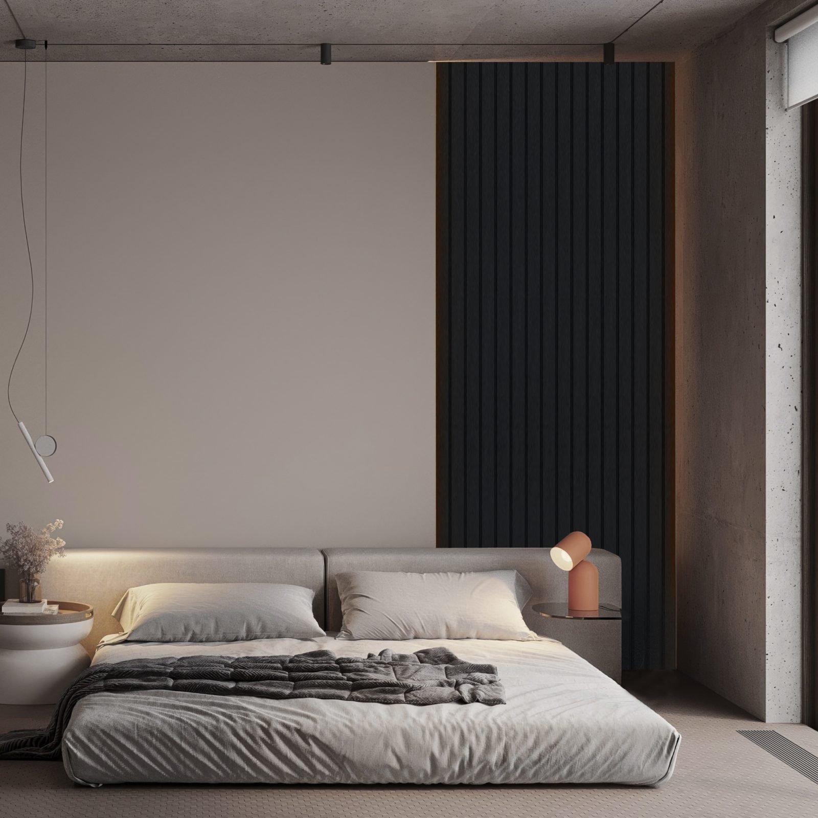 Riflaj decorativ Roca, Onyx Black, 270x25cm, Lamelio 4