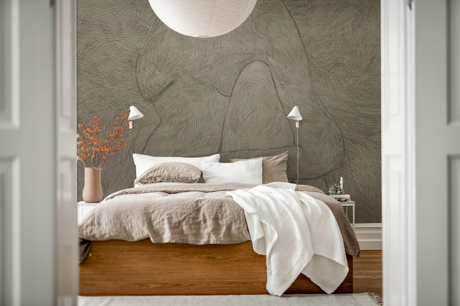 Subtle Figure, Light Brown, Rebel Walls 2