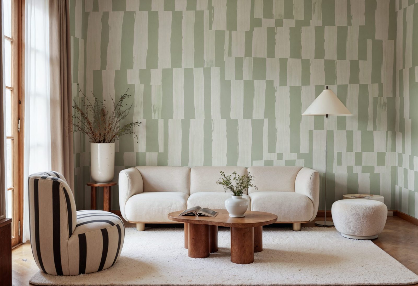 Broken Stripes, Green, Rebel Walls 3