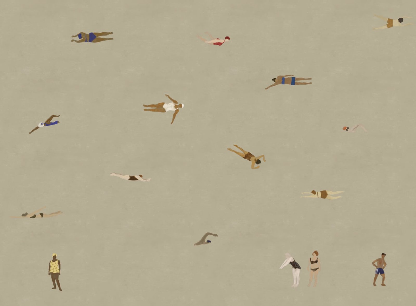 Swimmers, Sand, Rebel Walls